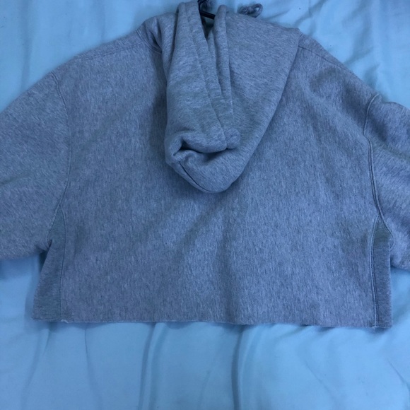Never worn cropped light grey champion hoodie - Picture 3 of 3